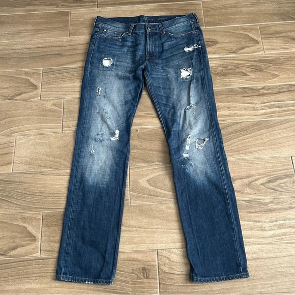 7 For All Mankind Slimmy Blue Denim Jeans - Picture 1 of 8